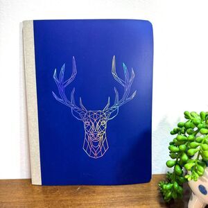 Blue Deer Composition Notebook 80 Sheets 9.75x7.5 School College Ruled Poly